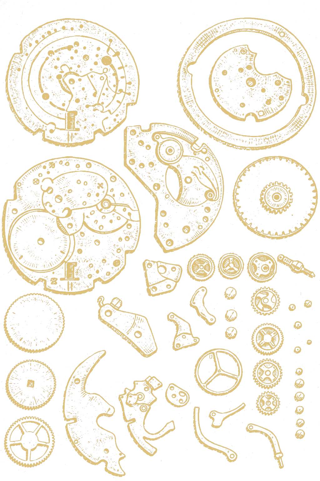 Chronographe éclaté or