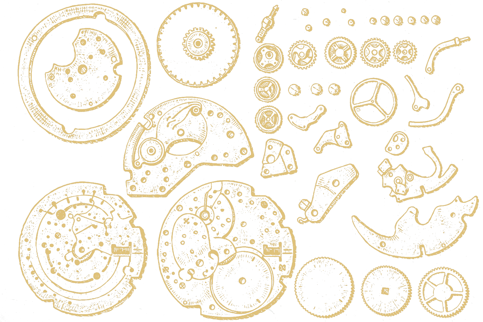 Chronographe éclaté or